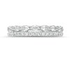 Thumbnail Image 4 of Previously Owned - 1/2 CT. T.W. Oval and Round Diamond Double Row Band in 14K White Gold
