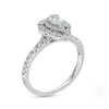 Thumbnail Image 2 of Previously Owned - 3/4 CT. T.W. Pear-Shaped Diamond Double Frame Engagement Ring in 14K White Gold