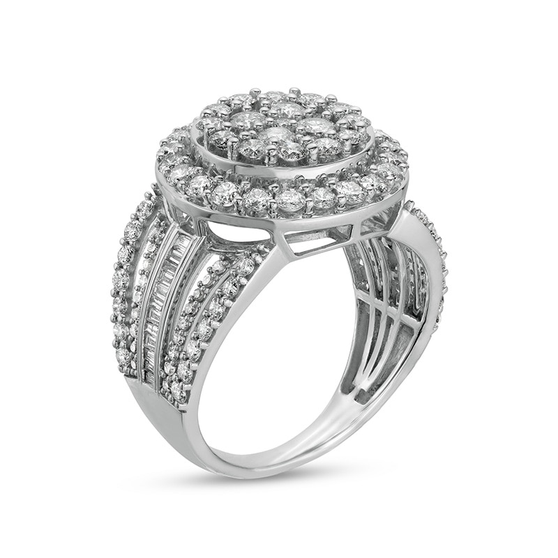 Main Image 3 of Previously Owned - 2 CT. T.W. Composite Diamond Split Shank Ring in 10K White Gold