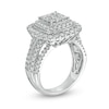 Thumbnail Image 3 of Previously Owned - 2 CT. T.W. Composite Cushion-Shaped Diamond Frame Vintage-Style Engagement Ring in 10K White Gold