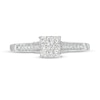 Thumbnail Image 4 of Previously Owned - 1/4 CT. T.W. Princess-Cut Multi-Diamond Promise Ring in 10K White Gold