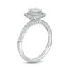 Thumbnail Image 3 of Previously Owned - 1 CT. T.W. Princess-Cut Diamond Cushion Frame Engagement Ring in Platinum (I/SI2)