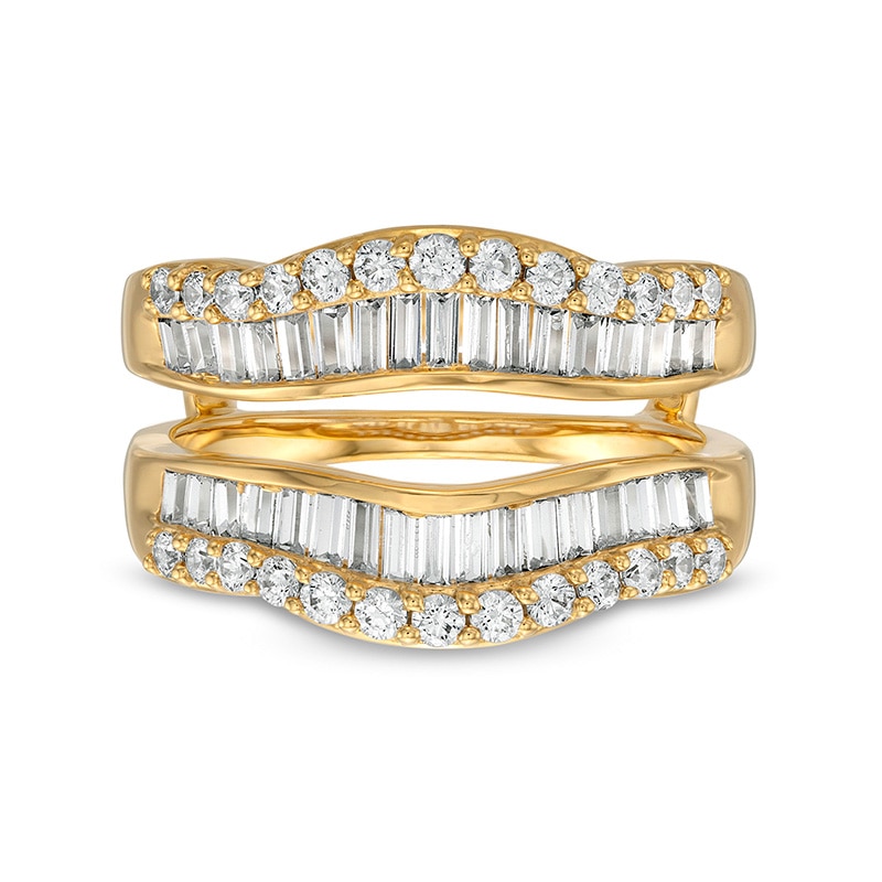 Main Image 4 of Previously Owned - 1 CT. T.W. Baguette and Round Diamond Edge Enhancer in 14K Gold