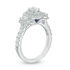 Thumbnail Image 2 of Previously Owned - Vera Wang Love Collection 1-1/4 CT. T.W. Oval Diamond Three Stone Engagement Ring in 14K White Gold