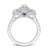 Thumbnail Image 3 of Previously Owned - Vera Wang Love Collection 1-1/4 CT. T.W. Oval Diamond Three Stone Engagement Ring in 14K White Gold