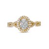 Thumbnail Image 4 of Previously Owned - 1/2 CT. T.W. Oval Multi-Diamond Frame Twist Shank Engagement Ring in 10K Gold