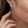 Thumbnail Image 2 of Previously Owned - 2 CT. T.W. Diamond Frame Stud Earrings in 14K White Gold (I/SI2)