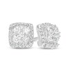 Thumbnail Image 0 of Previously Owned - 5/8 CT. T.W. Composite Diamond Cushion Frame Stud Earrings in 10K White Gold