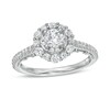 Thumbnail Image 1 of Previously Owned - Vera Wang Love Collection 1 CT. T.W. Diamond Frame Engagement Ring in 14K White Gold