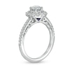 Thumbnail Image 3 of Previously Owned - Vera Wang Love Collection 1 CT. T.W. Diamond Frame Engagement Ring in 14K White Gold