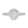 Thumbnail Image 4 of Previously Owned - Vera Wang Love Collection 1 CT. T.W. Diamond Frame Engagement Ring in 14K White Gold