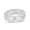 Thumbnail Image 1 of Previously Owned - 1/4 CT. T.W. Diamond Channel Brick Pattern Wedding Band in 10K White Gold - Size 10