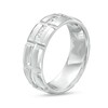 Thumbnail Image 2 of Previously Owned - 1/4 CT. T.W. Diamond Channel Brick Pattern Wedding Band in 10K White Gold - Size 10