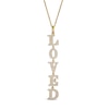 Thumbnail Image 1 of Previously Owned - Serena Williams Jewelry  1/3 CT. T.W. Diamond Vertical Drop "LOVED" Pendant in 10K Gold