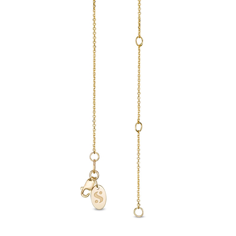 Main Image 3 of Previously Owned - Serena Williams Jewelry  1/3 CT. T.W. Diamond Vertical Drop "LOVED" Pendant in 10K Gold