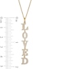 Thumbnail Image 4 of Previously Owned - Serena Williams Jewelry  1/3 CT. T.W. Diamond Vertical Drop "LOVED" Pendant in 10K Gold