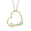 Thumbnail Image 1 of Previously Owned - Serena Williams Jewelry 1/5 CT. T.W. Diamond Heart "loved" Pendant in 10K Gold
