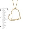 Thumbnail Image 4 of Previously Owned - Serena Williams Jewelry 1/5 CT. T.W. Diamond Heart "loved" Pendant in 10K Gold