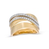 Thumbnail Image 1 of Previously Owned - 3/8 CT. T.W Diamond Crossover Ring in 10K Gold