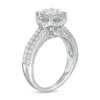 Thumbnail Image 3 of Previously Owned - 1 CT. T.W. Princess-Cut Quad Diamond Frame Vintage-Style Engagement Ring in 14K White Gold
