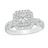 Thumbnail Image 1 of Previously Owned - Vera Wang Love Collection 1 CT. T.W. Princess-Cut Diamond Frame Engagement Ring in 14K White Gold