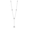 Thumbnail Image 1 of Previously Owned - 1 CT. T.W. Multi-Diamond Diamond Station "Y" Necklace in 10K White Gold – 19.5"