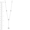 Thumbnail Image 3 of Previously Owned - 1 CT. T.W. Multi-Diamond Diamond Station "Y" Necklace in 10K White Gold – 19.5"