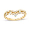 Thumbnail Image 1 of Previously Owned - 1/2 CT. T.W. Diamond Crown Contour Double Row Anniversary Band in 14K Gold