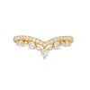 Thumbnail Image 4 of Previously Owned - 1/2 CT. T.W. Diamond Crown Contour Double Row Anniversary Band in 14K Gold