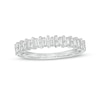 Thumbnail Image 1 of Previously Owned - 1/3 CT. T.W. Baguette Diamond Alternating Anniversary Band in 14K White Gold
