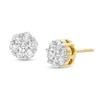 Thumbnail Image 1 of Previously Owned - 1/2 CT. T.W. Diamond Flower Earrings in 14K Gold