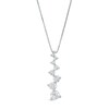 Thumbnail Image 1 of Previously Owned - Marilyn Monroe™ Collection 3/4 CT. T.W. Diamond Graduated Linear Drop Pendant in 10K White Gold