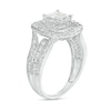 Thumbnail Image 3 of Previously Owned - 1 CT. T.W. Princess-Cut Multi-Diamond Cushion Frame Triple Row Engagement Ring in 10K White Gold
