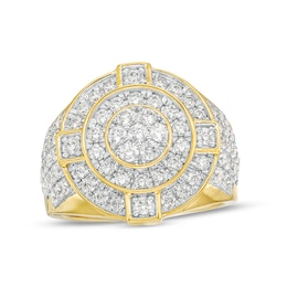 Previously Owned - 2-1/2 CT. T.W. Multi-Diamond Double Frame Ring in 10K Gold