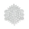 Thumbnail Image 1 of Previously Owned - 4 CT. T.W. Oval-Shaped Multi-Diamond Starburst Ring in 10K White Gold
