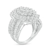 Thumbnail Image 3 of Previously Owned - 4 CT. T.W. Oval-Shaped Multi-Diamond Starburst Ring in 10K White Gold