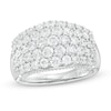 Thumbnail Image 1 of Previously Owned - 2 CT. T.W. Lab-Grown Diamond Multi-Row Ring in 14K White Gold (F/SI2)