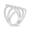 Thumbnail Image 3 of Previously Owned - 1/2 CT. T.W. Diamond Linear Seven Stone Open Shank Ring in 10K White Gold