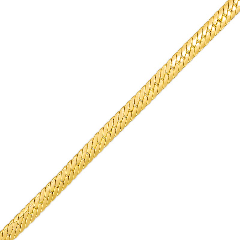 Main Image 1 of Previously Owned - 5.0mm Cuban Snake Chain Bracelet in Hollow 10K Gold - 7.5"