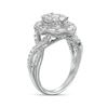 Thumbnail Image 3 of Previously Owned - Marilyn Monroe™ Collection 1 CT. T.W. Oval Multi-Diamond Frame Twist Shank Ring in 14K White Gold