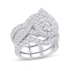 Thumbnail Image 1 of Previously Owned - 2 CT. T.W. Pear-Shaped Multi-Diamond Three Piece Bridal Set in 14K White Gold
