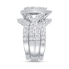 Thumbnail Image 1 of Previously Owned - 2 CT. T.W. Pear-Shaped Multi-Diamond Three Piece Bridal Set in 14K White Gold