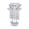 Thumbnail Image 2 of Previously Owned - 2 CT. T.W. Pear-Shaped Multi-Diamond Three Piece Bridal Set in 14K White Gold