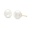 Thumbnail Image 1 of Previously Owned-10.0mm Freshwater Cultured Pearl Stud Earrings in 14K Gold