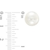 Thumbnail Image 3 of Previously Owned-10.0mm Freshwater Cultured Pearl Stud Earrings in 14K Gold