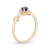 Thumbnail Image 3 of Previously Owned - Blue Sapphire and 1/10 CT. T.W. Diamond Double Star Ring in 10K Gold
