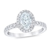 Thumbnail Image 1 of Previously Owned - Royal Asscher® 1-1/2 CT. T.W. Oval Diamond Frame Engagement Ring in 14K White Gold