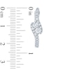 Thumbnail Image 2 of Previously Owned - Ever Us™ 3/8 CT. T.W. Two-Stone Diamond Swirl Hoop Earrings in 14K White Gold