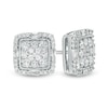 Thumbnail Image 1 of Previously Owned - 1/2 CT. T.W. Composite Diamond Cushion Frame Stud Earrings in 10K White Gold