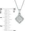 Thumbnail Image 2 of Previously Owned - 1/4 CT. T.W. Multi-Diamond Tilted Square Frame Pendant in 10K White Gold